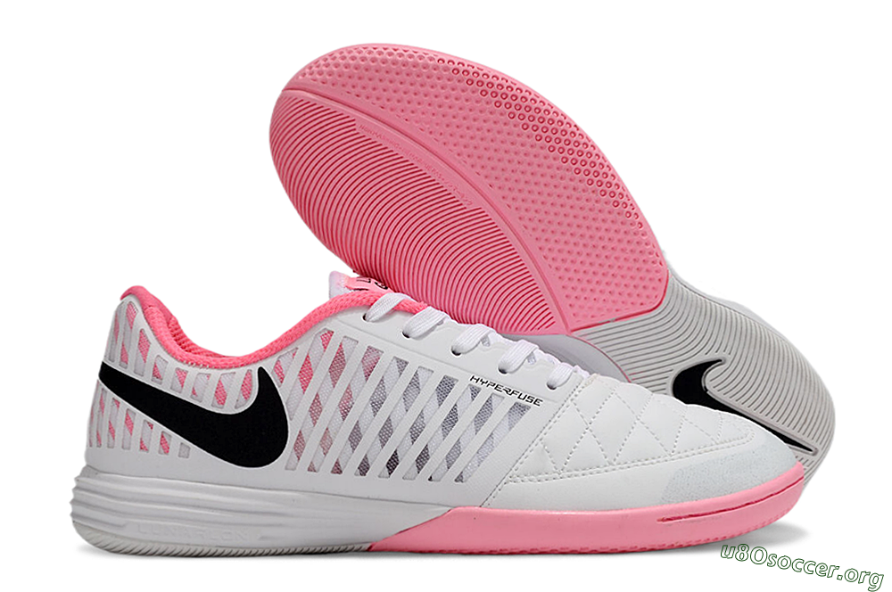 Nike Lunar Gato 2 IC Football Shoes - White/Pink/Black 2
