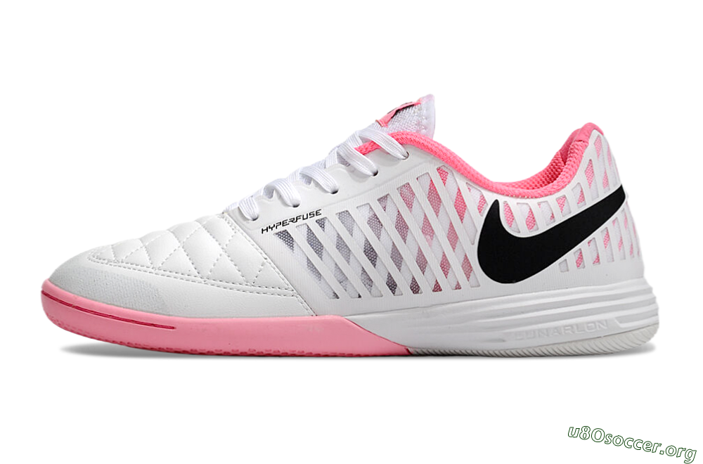 Nike Lunar Gato 2 IC Football Shoes - White/Pink/Black 3