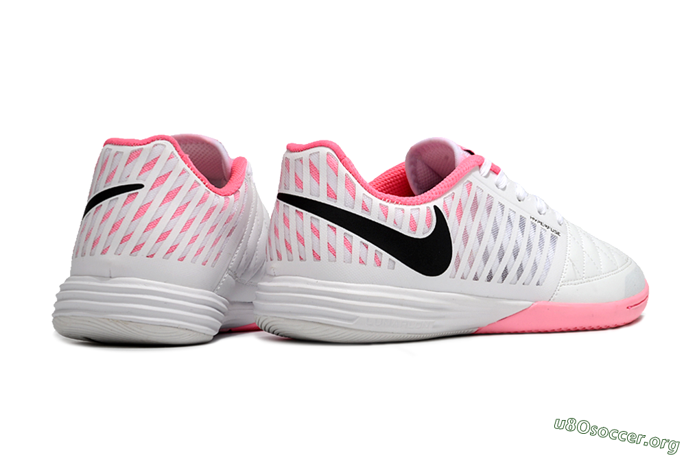 Nike Lunar Gato 2 IC Football Shoes - White/Pink/Black 6