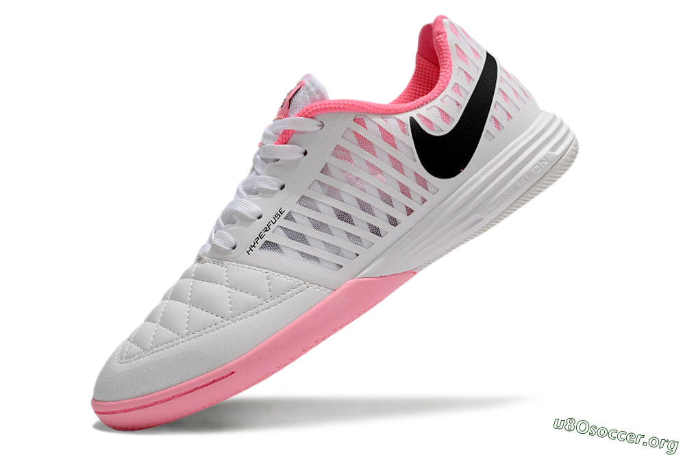 Nike Lunar Gato 2 IC Football Shoes - White/Pink/Black 5