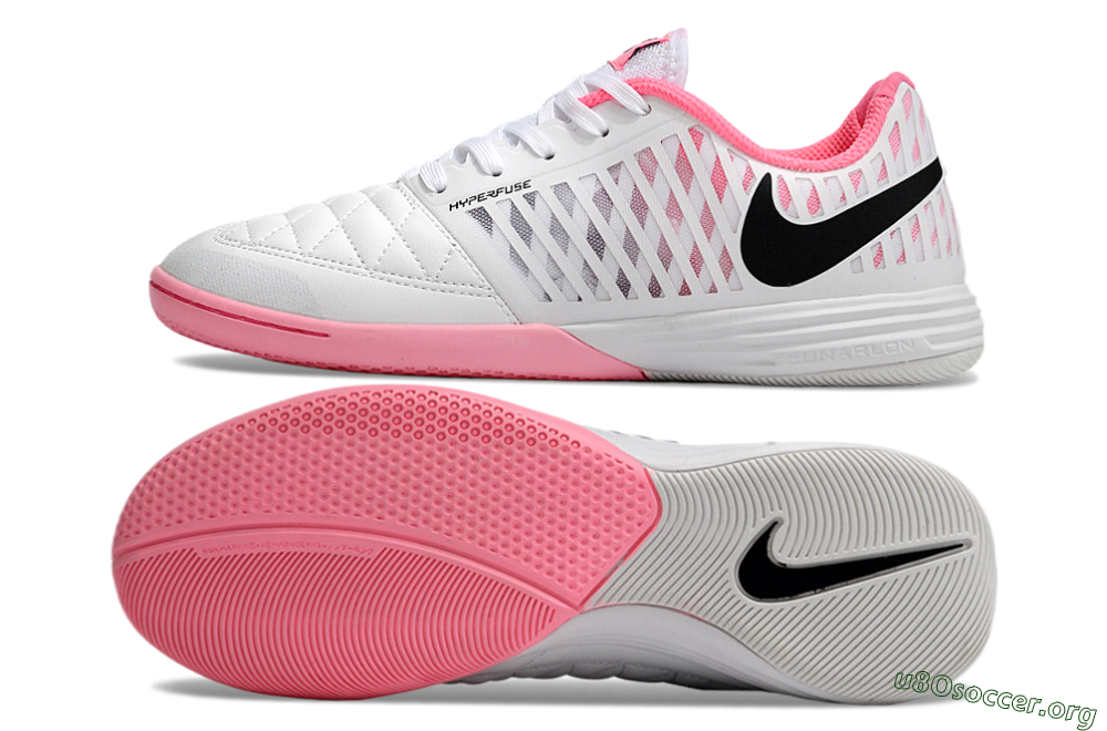 Nike Lunar Gato 2 IC Football Shoes - White/Pink/Black 1