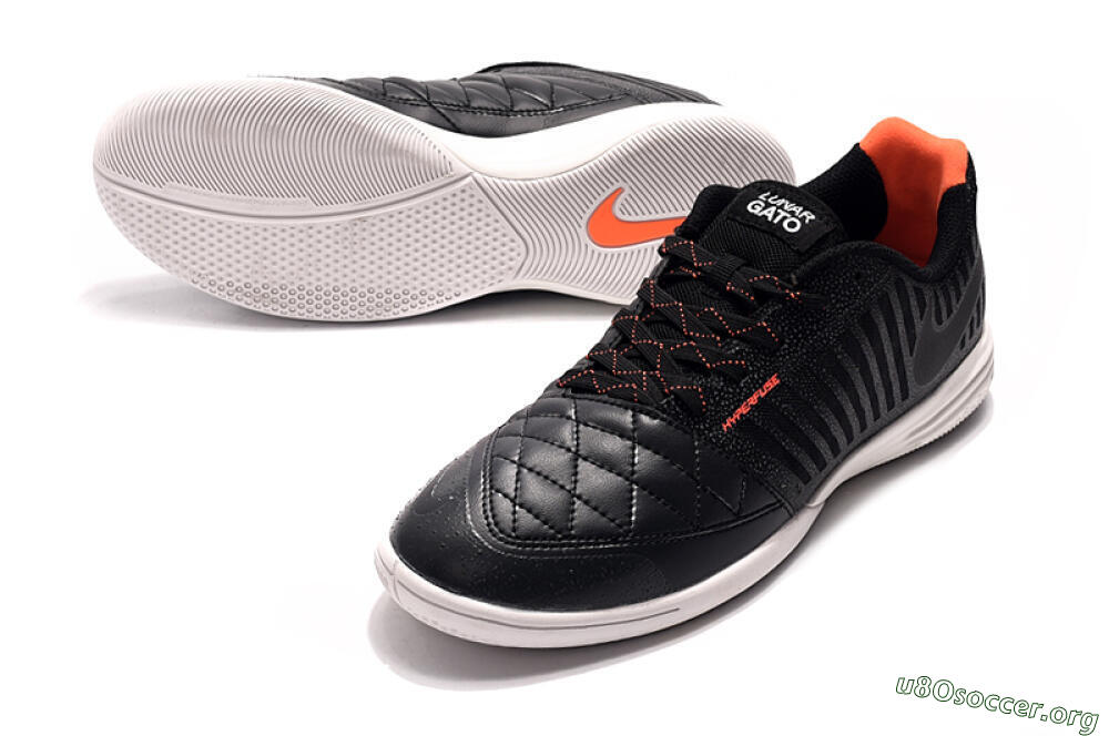 Nike Lunar Gato 2 IC Football Shoes - Black/Red/White 3