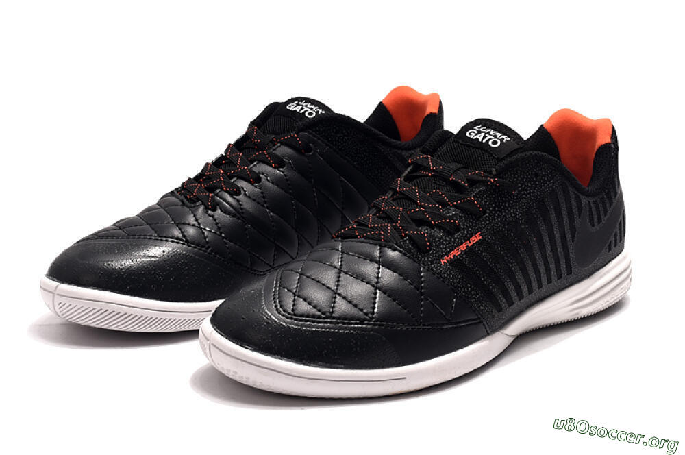 Nike Lunar Gato 2 IC Football Shoes - Black/Red/White 6