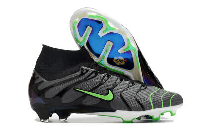 Nike Air Zoom Mercurial Superfly 9 Elite FG Football Boots - Silver/Black/Green