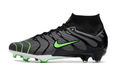 Nike Air Zoom Mercurial Superfly 9 Elite FG Football Boots - Silver/Black/Green