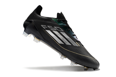 Adidas F50 Adizero FG Football Boots - Black/Gold/Silver