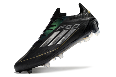 Adidas F50 Adizero FG Football Boots - Black/Gold/Silver