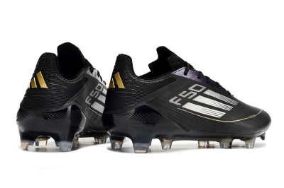 Adidas F50 Adizero FG Football Boots - Black/Gold/Silver