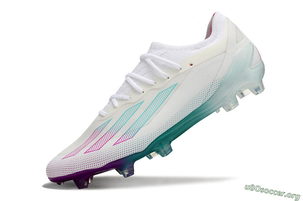 Adidas X23 crazyfast.1 Messi FG Football Boots - White/Pink/Green 5