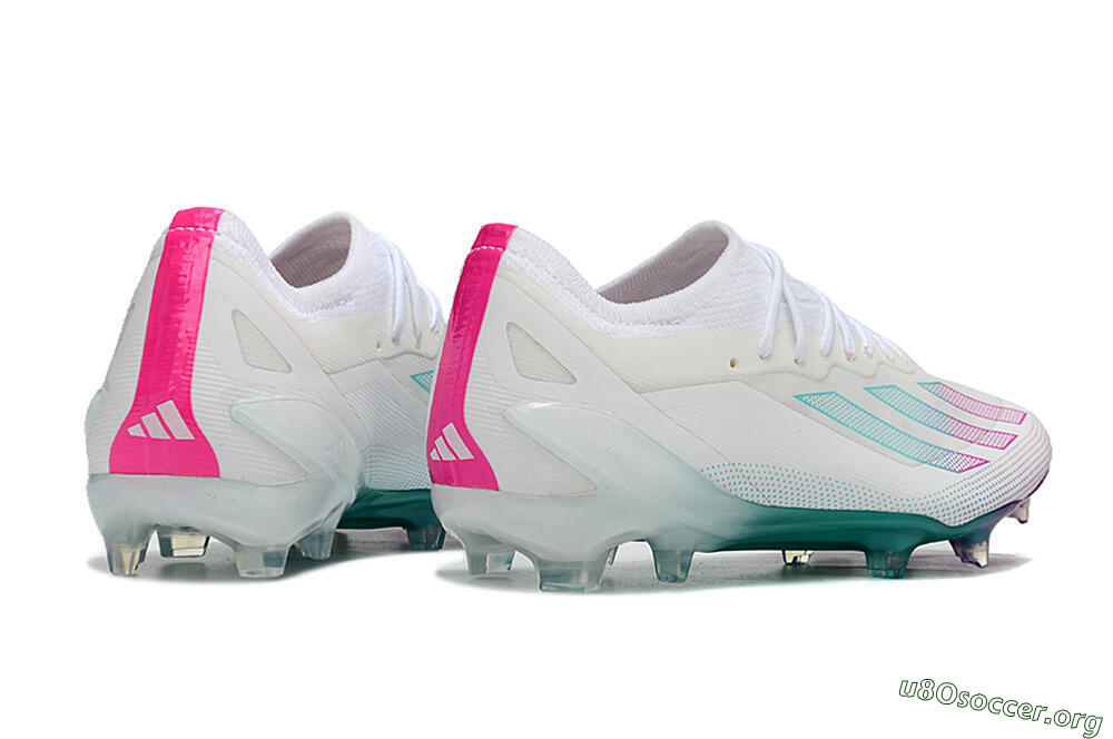 Adidas X23 crazyfast.1 Messi FG Football Boots - White/Pink/Green 6