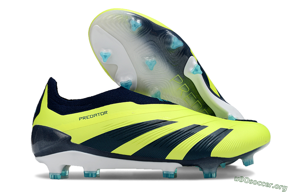Adidas Predator Accuracy+ FG Football Boots - Yellow/Blue/White 2