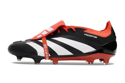 Adidas Predator Elite Foldover Tongue FG Football Boots - Black/White/Red
