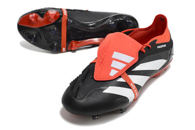 Adidas Predator Elite Foldover Tongue FG Football Boots - Black/White/Red