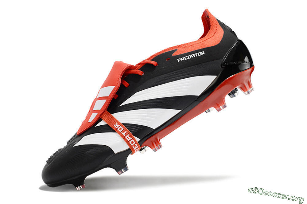 Adidas Predator Elite Foldover Tongue FG Football Boots - Black/White/Red 5