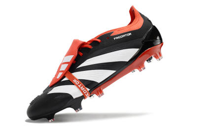 Adidas Predator Elite Foldover Tongue FG Football Boots - Black/White/Red