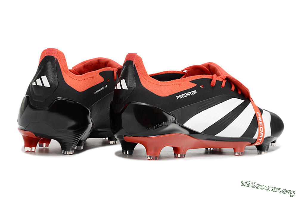 Adidas Predator Elite Foldover Tongue FG Football Boots - Black/White/Red 6