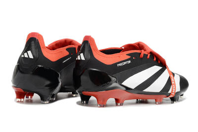 Adidas Predator Elite Foldover Tongue FG Football Boots - Black/White/Red