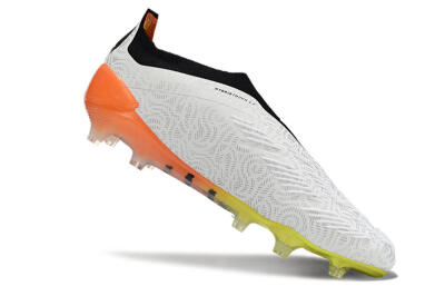 Adidas Predator Accuracy+ FG Football Boots - White/Black/Orange