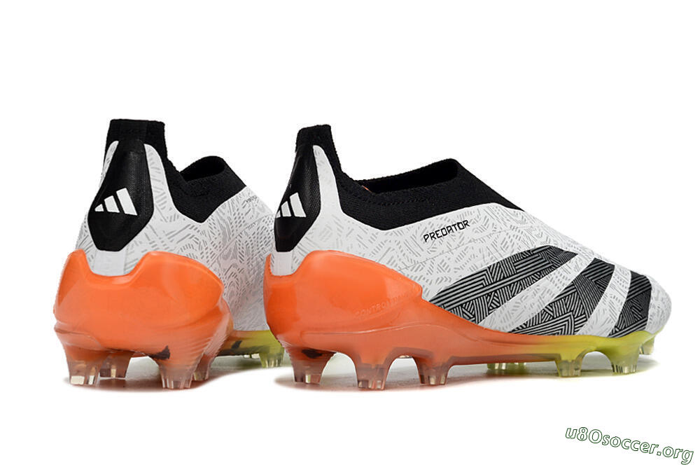 Adidas Predator Accuracy+ FG Football Boots - White/Black/Orange 6