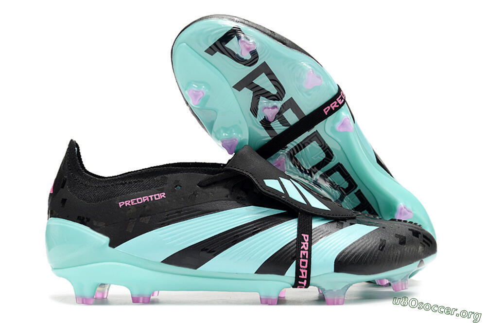 Adidas Predator Elite Foldover Tongue FG Football Boots - Black/Jade/Purple 2