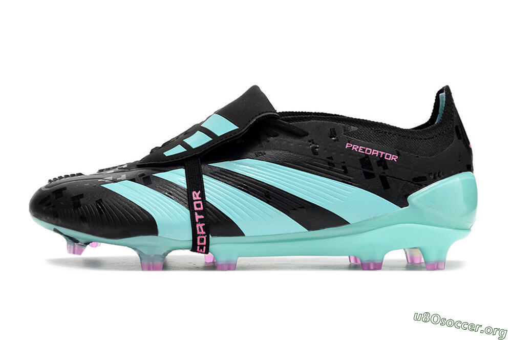 Adidas Predator Elite Foldover Tongue FG Football Boots - Black/Jade/Purple 3