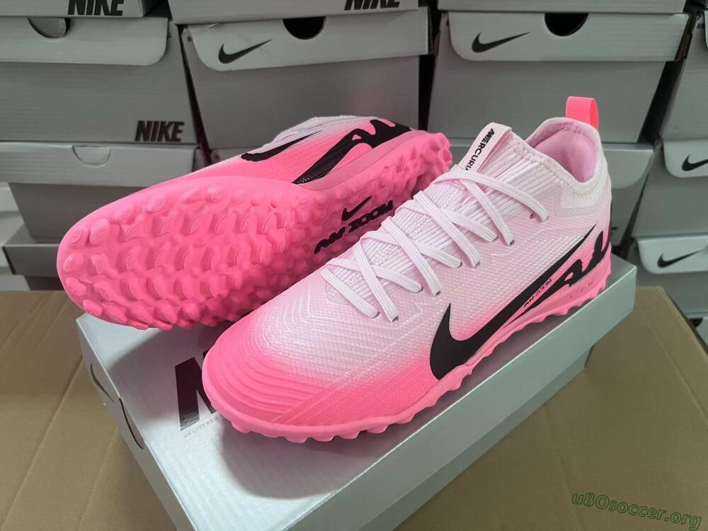 Nike Air Zoom Mercurial Vapor 15 Pro TF Football Shoes - Pink/Black