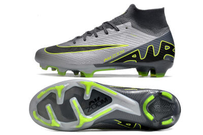 Nike Air Zoom Mercurial Superfly 9 Elite FG Football Boots - Silver/Grey/Green