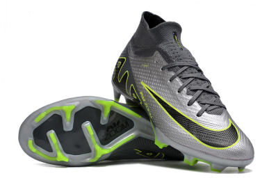 Nike Air Zoom Mercurial Superfly 9 Elite FG Football Boots - Silver/Grey/Green