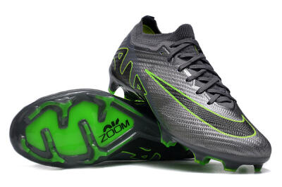 Nike Air Zoom Mercurial Vapor 15 Elite FG Football Boots - Silver/Grey/Green