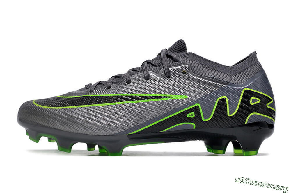 Nike Air Zoom Mercurial Vapor 15 Elite FG Football Boots - Silver/Grey/Green 3