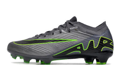 Nike Air Zoom Mercurial Vapor 15 Elite FG Football Boots - Silver/Grey/Green