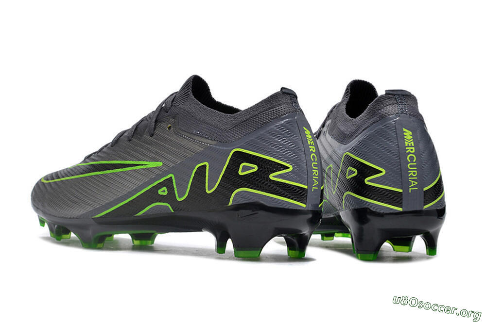 Nike Air Zoom Mercurial Vapor 15 Elite FG Football Boots - Silver/Grey/Green 5