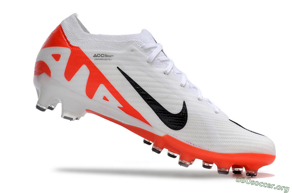 Nike Air Zoom Mercurial Vapor 15 Elite AG Football Boots - White/Black/Red 4