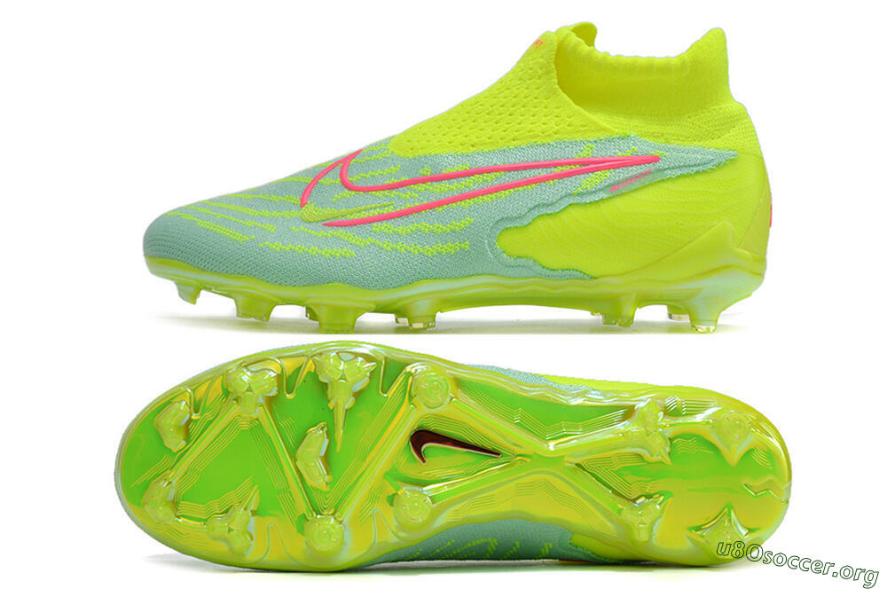 Nike Phantom GX DF Elite FG Football Boots - Green/Yellow/Red 1
