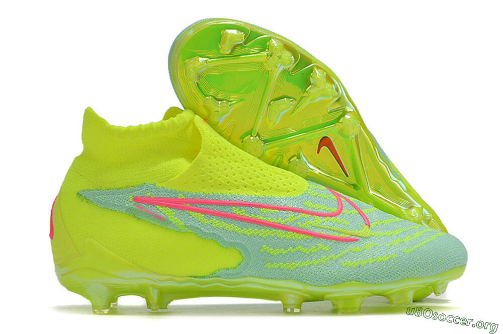 Nike Phantom GX DF Elite FG Football Boots - Green/Yellow/Red 2