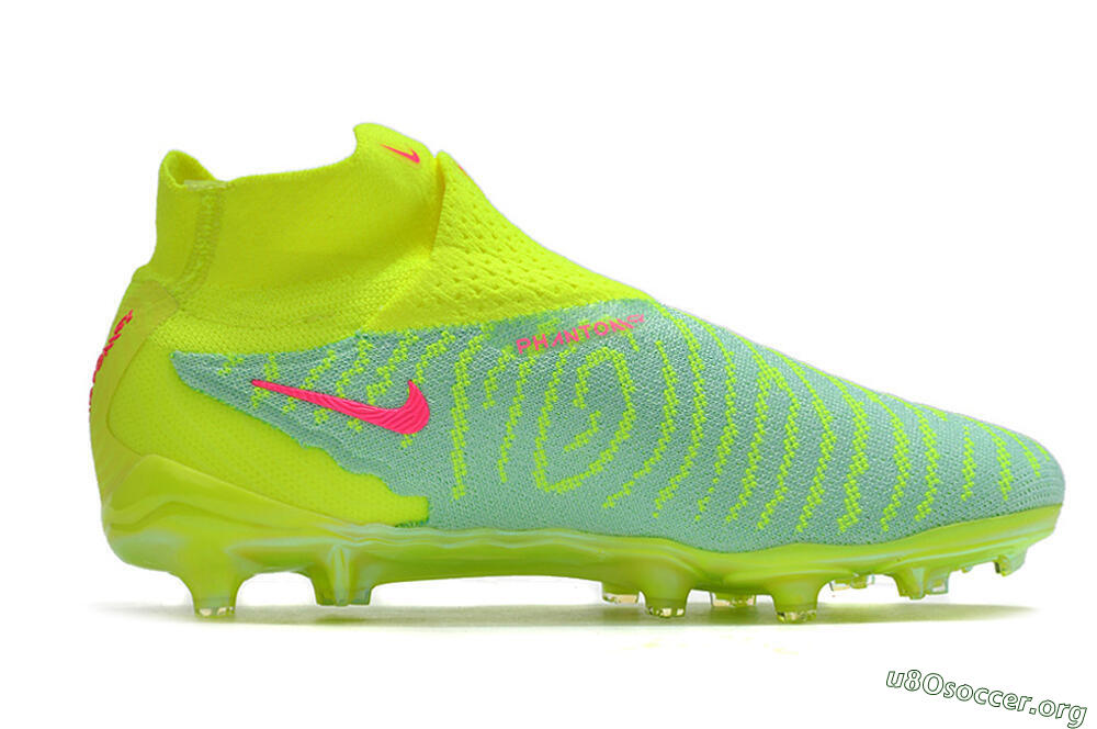 Nike Phantom GX DF Elite FG Football Boots - Green/Yellow/Red 4