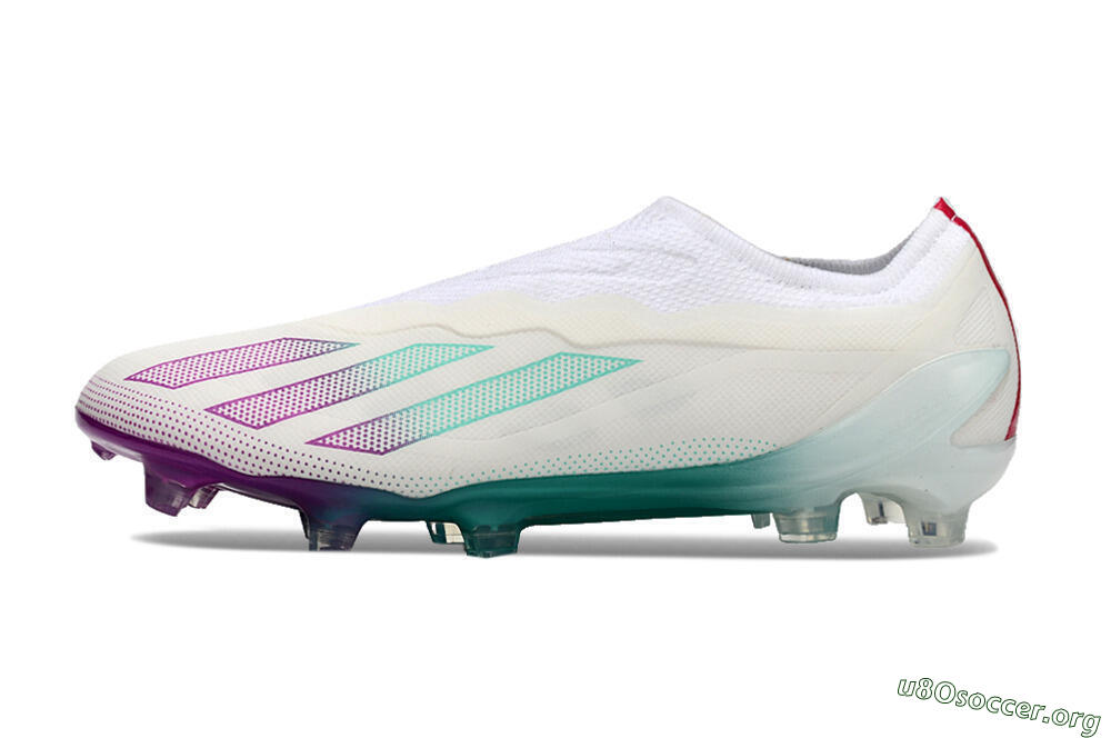 Adidas X 24 Crazyfast+ FG Football Boots - White/Pink/Green 3
