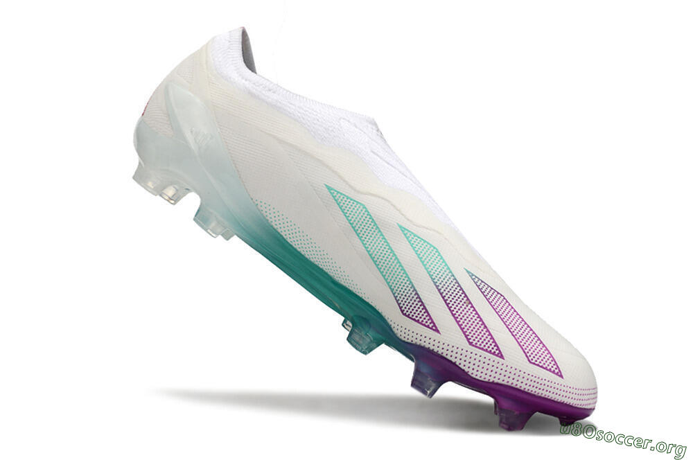 Adidas X 24 Crazyfast+ FG Football Boots - White/Pink/Green 4