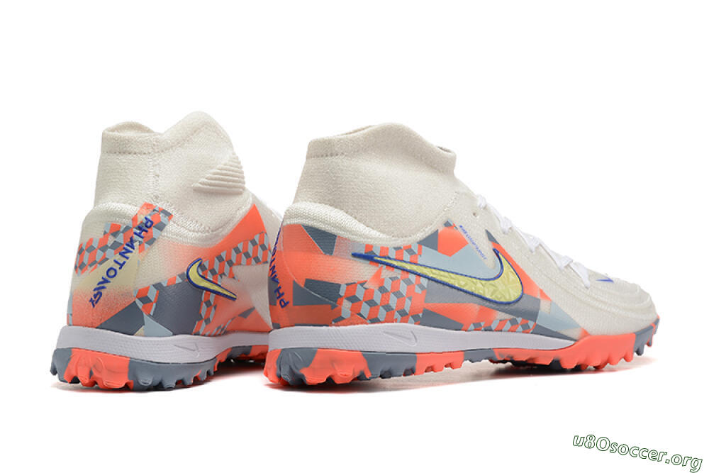 Nike Phantom Luna 2 Elite TF Football Shoes - White/Pink/Yellow 9
