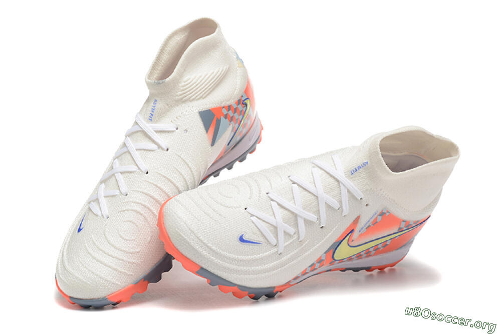 Nike Phantom Luna 2 Elite TF Football Shoes - White/Pink/Yellow 6