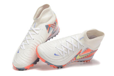 Nike Phantom Luna 2 Elite TF Football Shoes - White/Pink/Yellow