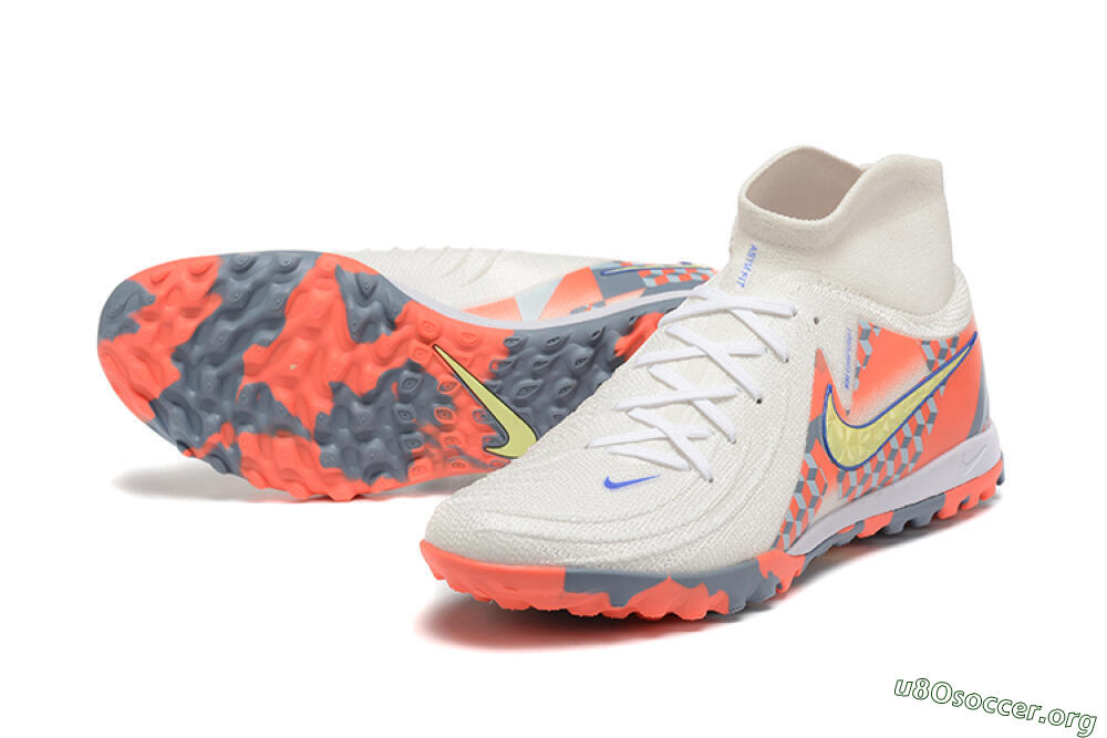 Nike Phantom Luna 2 Elite TF Football Shoes - White/Pink/Yellow 0