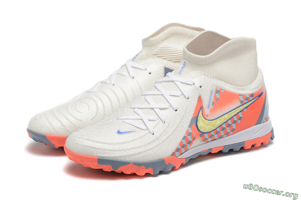 Nike Phantom Luna 2 Elite TF Football Shoes - White/Pink/Yellow 5