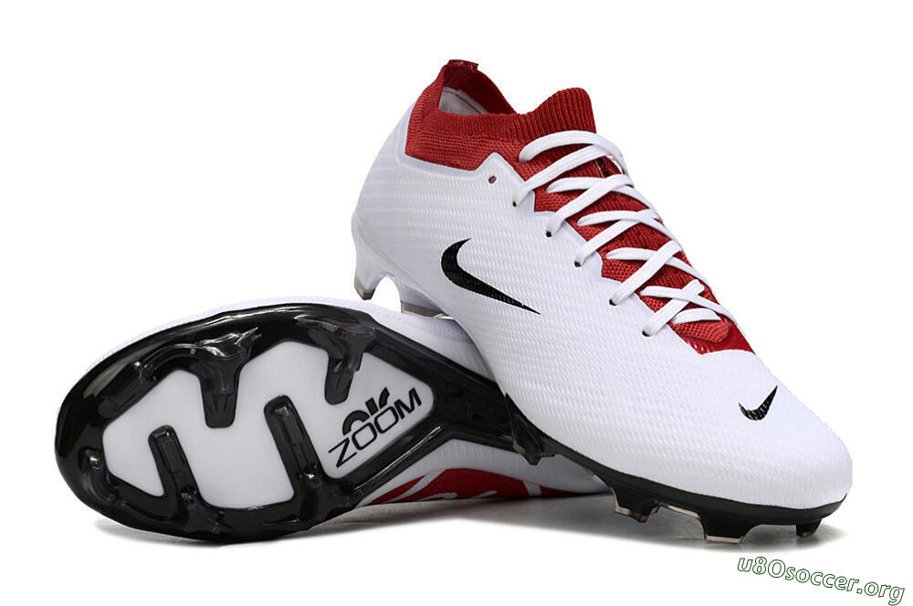 Nike Air Zoom Mercurial Vapor 15 Elite FG Football Boots - White/Black/Red 1