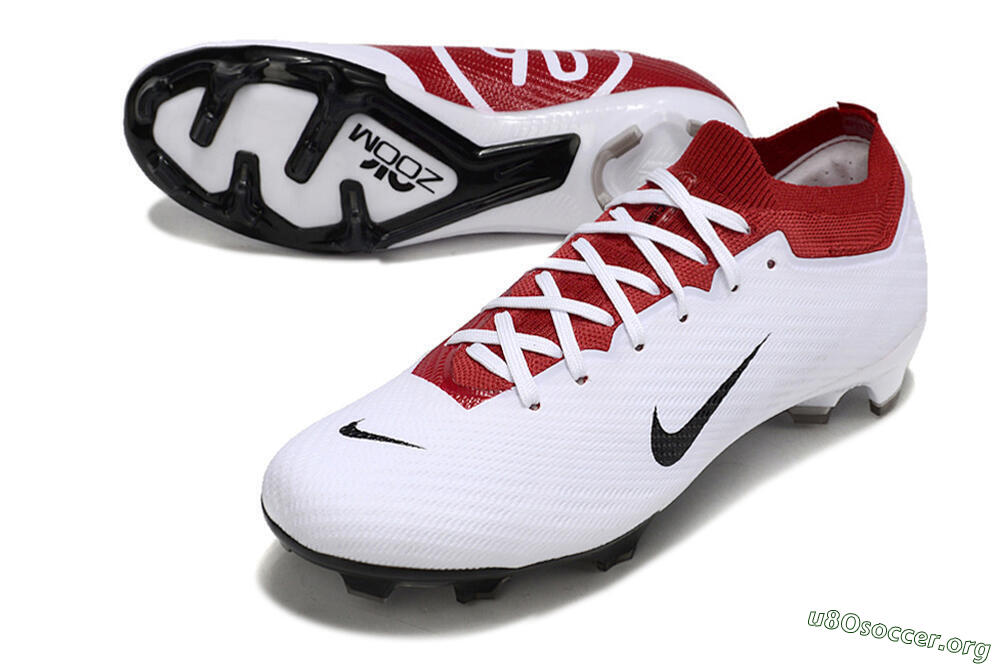 Nike Air Zoom Mercurial Vapor 15 Elite FG Football Boots - White/Black/Red 0
