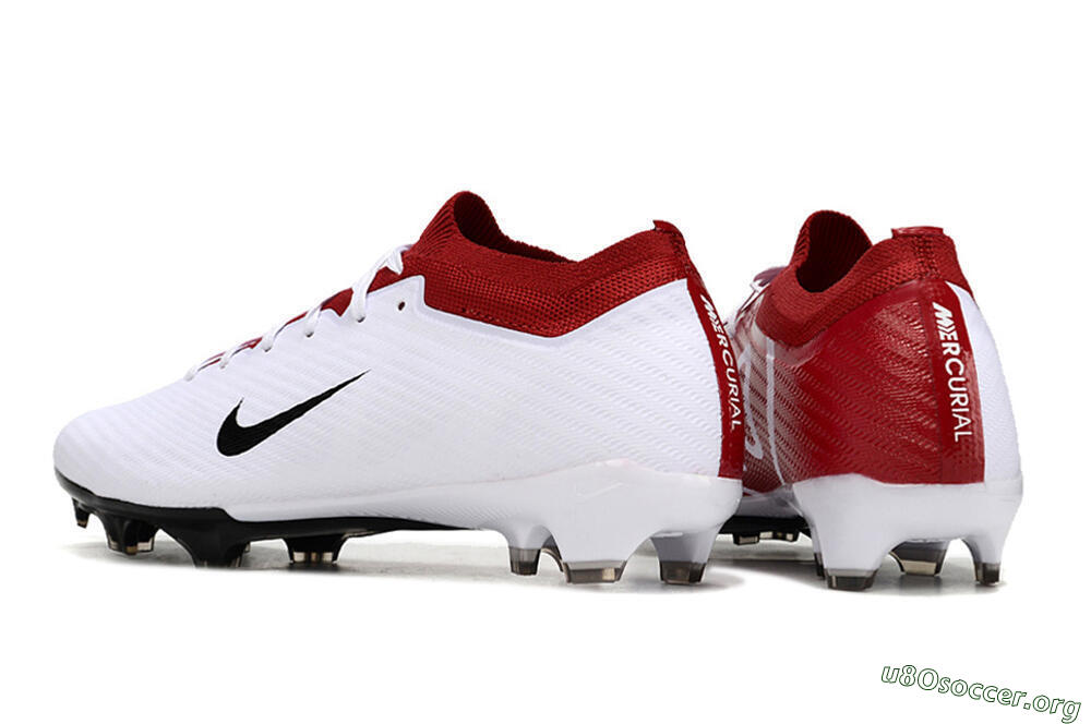 Nike Air Zoom Mercurial Vapor 15 Elite FG Football Boots - White/Black/Red 5
