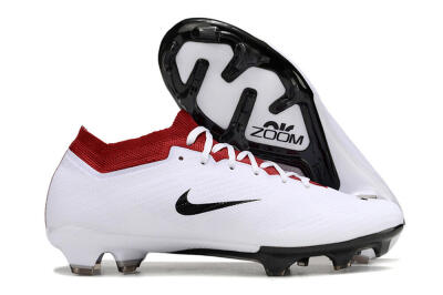 Nike Air Zoom Mercurial Vapor 15 Elite FG Football Boots - White/Black/Red