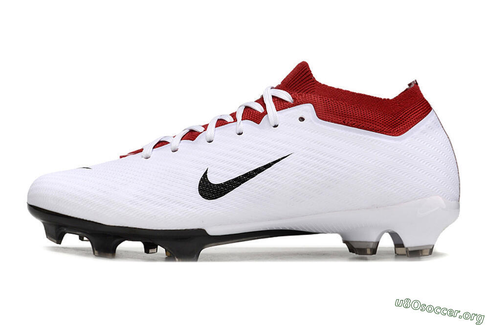 Nike Air Zoom Mercurial Vapor 15 Elite FG Football Boots - White/Black/Red 3