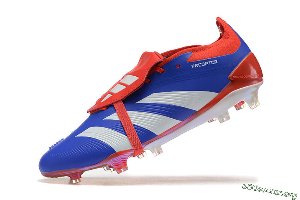 Adidas Predator Elite Foldover Tongue FG Football Boots - Blue/White/Red 9