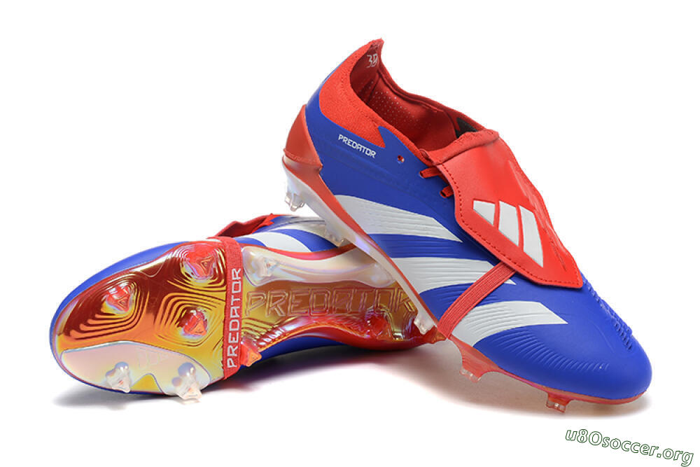 Adidas Predator Elite Foldover Tongue FG Football Boots - Blue/White/Red 4